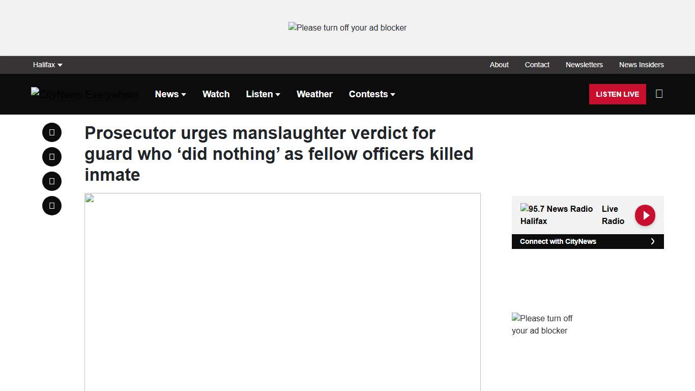 Prosecutor urges manslaughter verdict for guard who 'did nothing' as fellow officers killed inmate